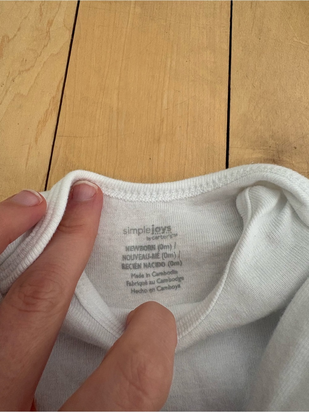 2 SIMPLE JOYS by Carter’s | White Long-Sleeve Bodysuits - Picture 2 of 2